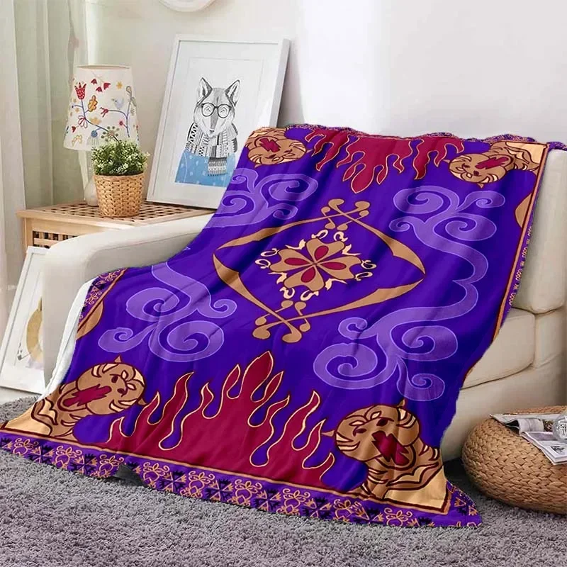 Disney Aladdin Jasmine Blanket for Soft Fluffy Children Throw Sofa Plush 4 Seasons Girl Bedspread Throw Blanket for Sofa Bed