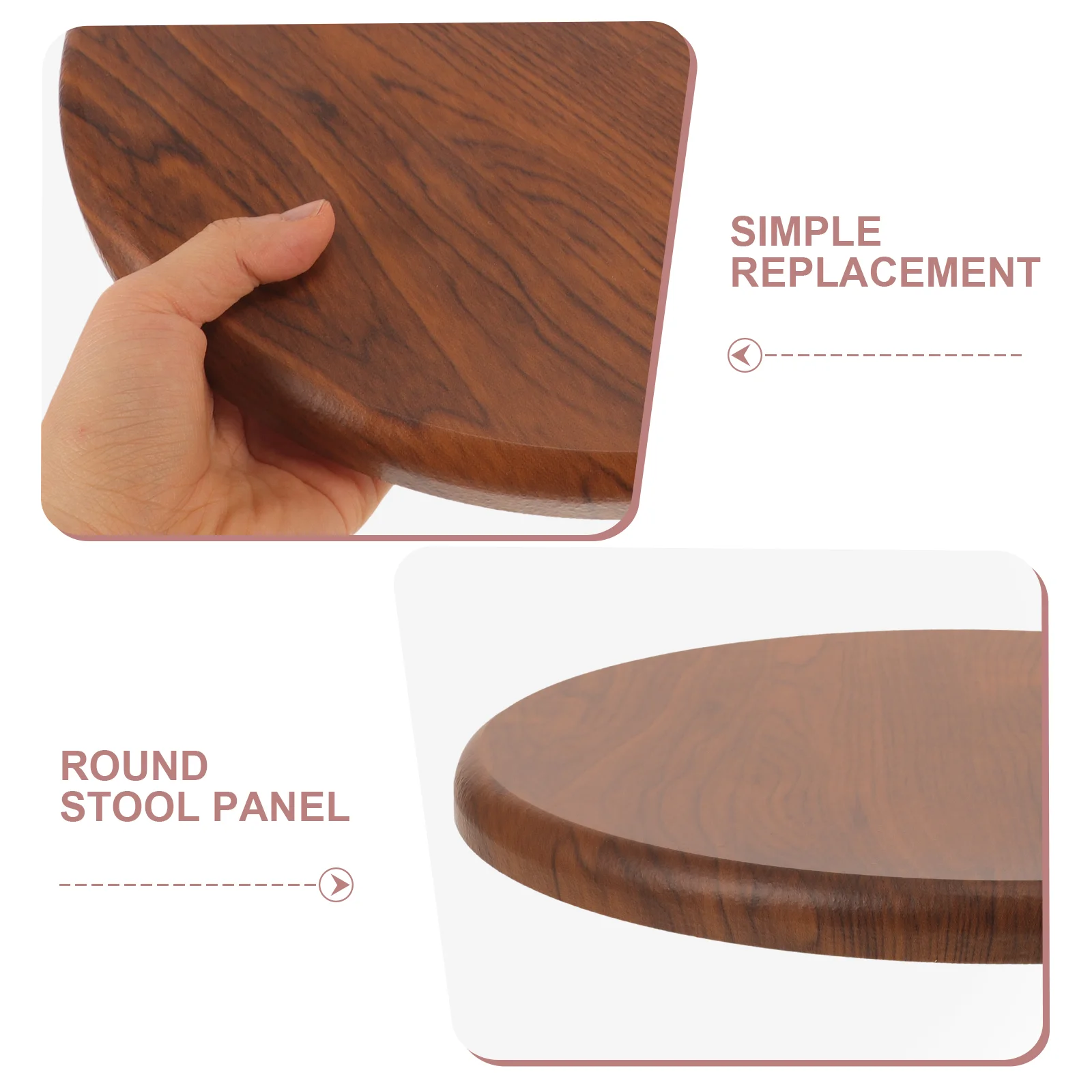 Solid Wood Stool Wooden Seating Part Round Chair Buckle Bar Accessories Pad Replacement Circle