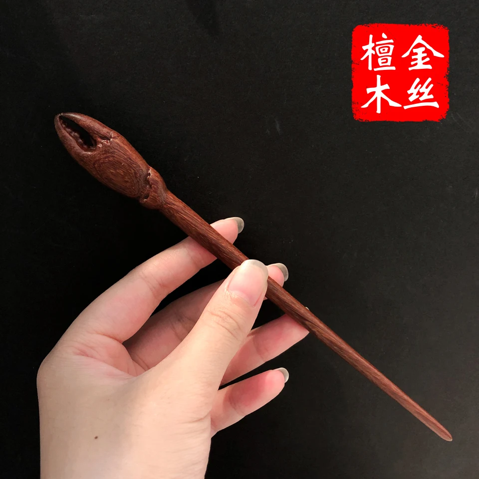 Muylinda Simple Wood  Hair Stick Chinese Style Vintage Hairpins Cat Lobster Hair Pin Jewerly Accessories