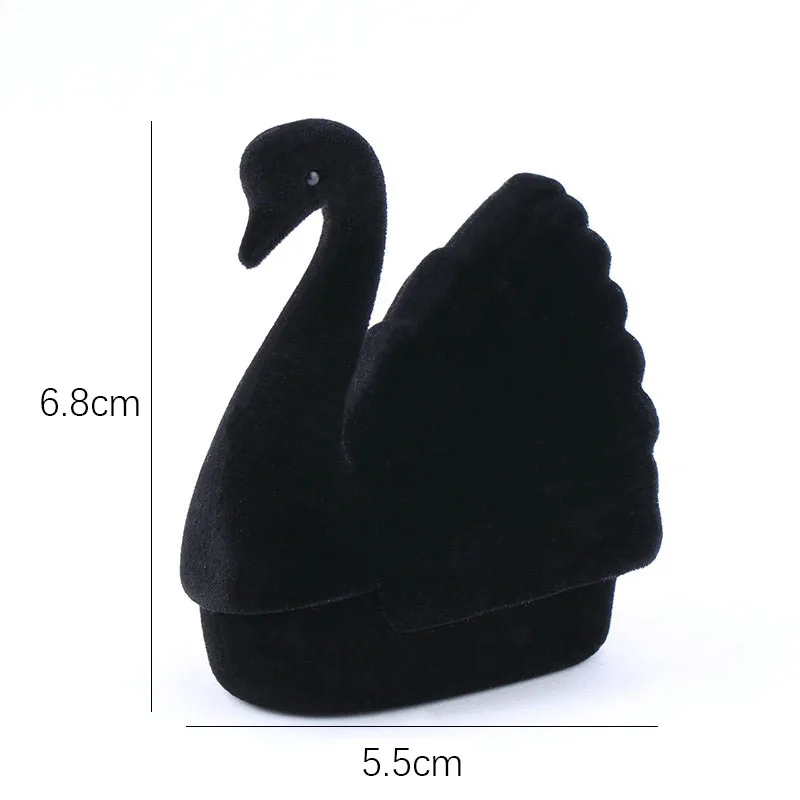 1Pcs Swan Velvet Ring Jjewelry Box Lovely Velvet Box Storage Cabinet Engagement Proposal Jewelry Box Gift Box