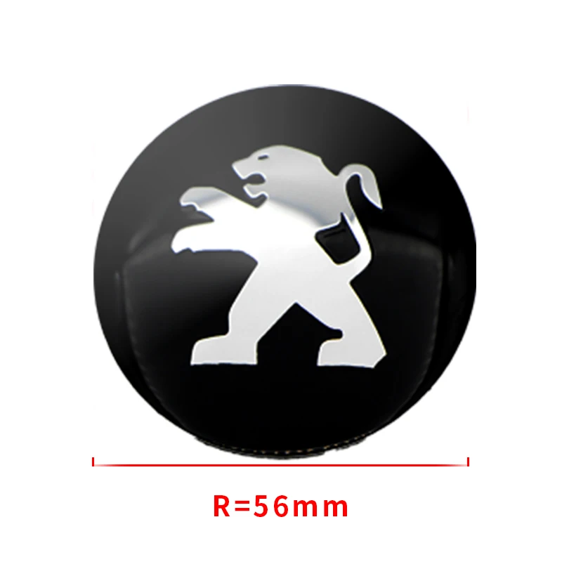 4 قطعة 56/60 مللي متر سيارة عجلة مركز محور قبعات لاصق للشعار FitFor بيجو 206 208 308 406 508 2008 3008 الملاكم المسافر اكسسوارات السيارات #2