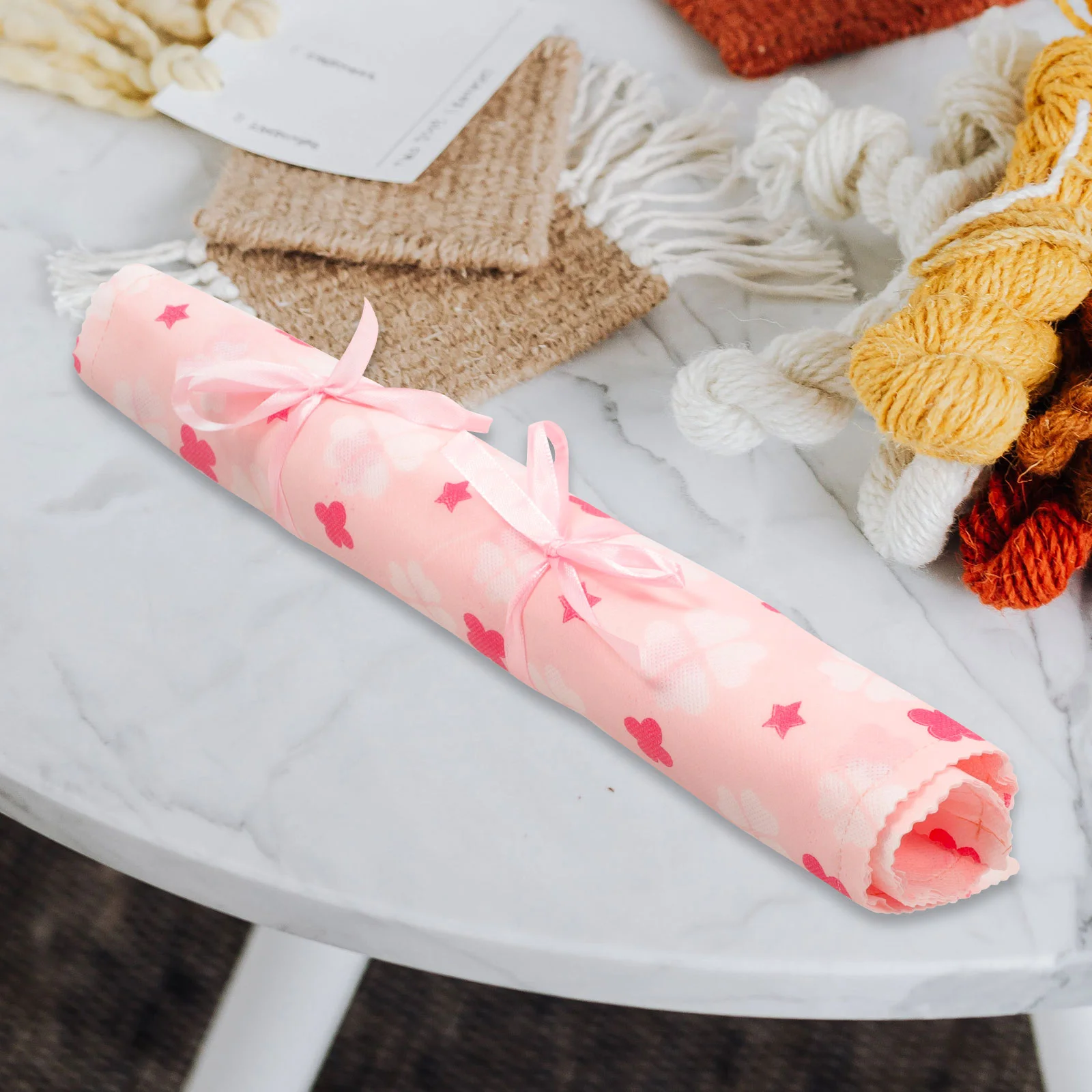 Tas Penyimpanan Jarum Sweter Threading Kit Alat Tempat Kait Wol Organizer Rajut Kain Non-tenun Rajutan