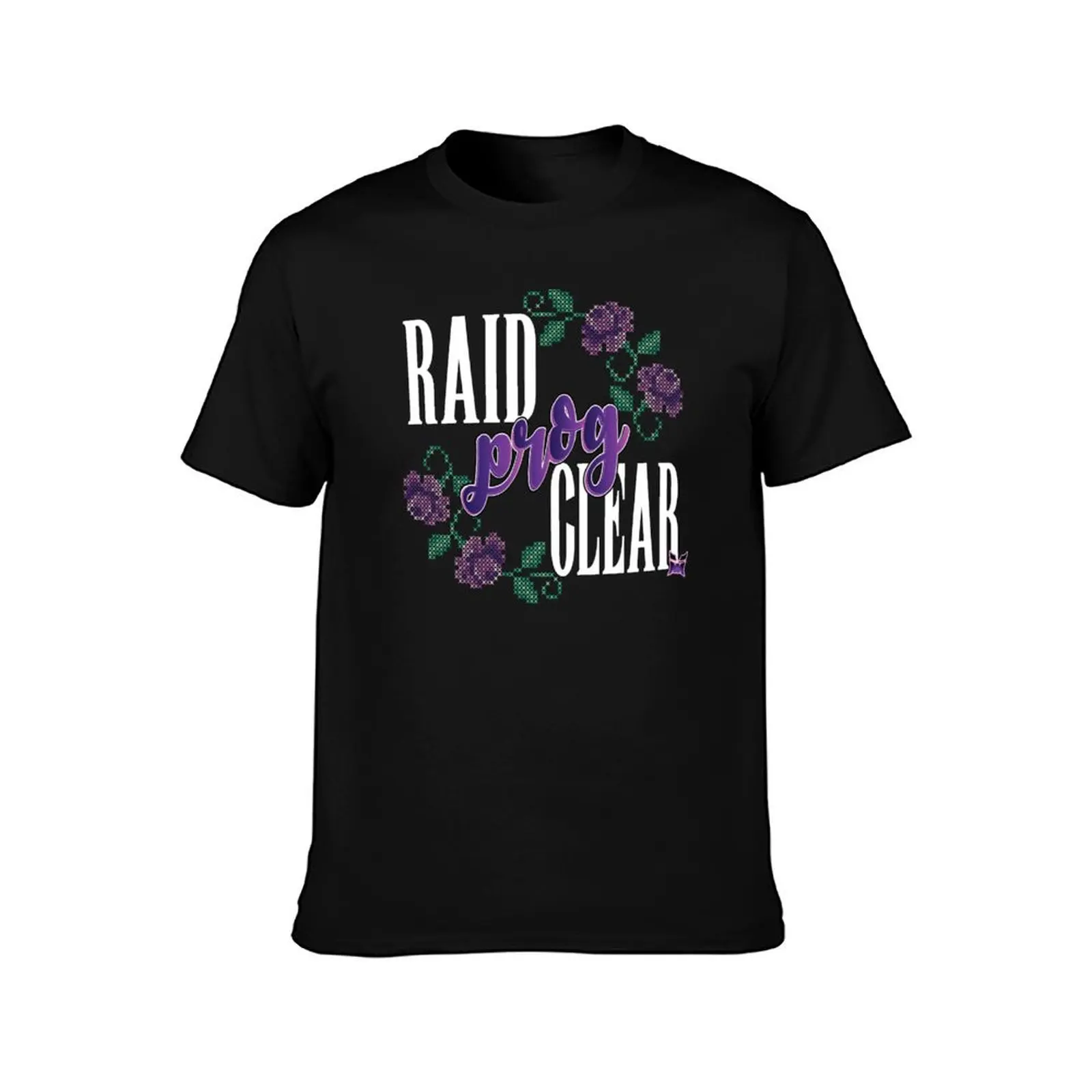raid, prog, clear (savage) T-Shirt Basic Regular Fit Casual T-Shirt