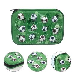 Eva Zipper Pencil Case Makeup Brush Box Carry Bag for Football Travel Storage Container