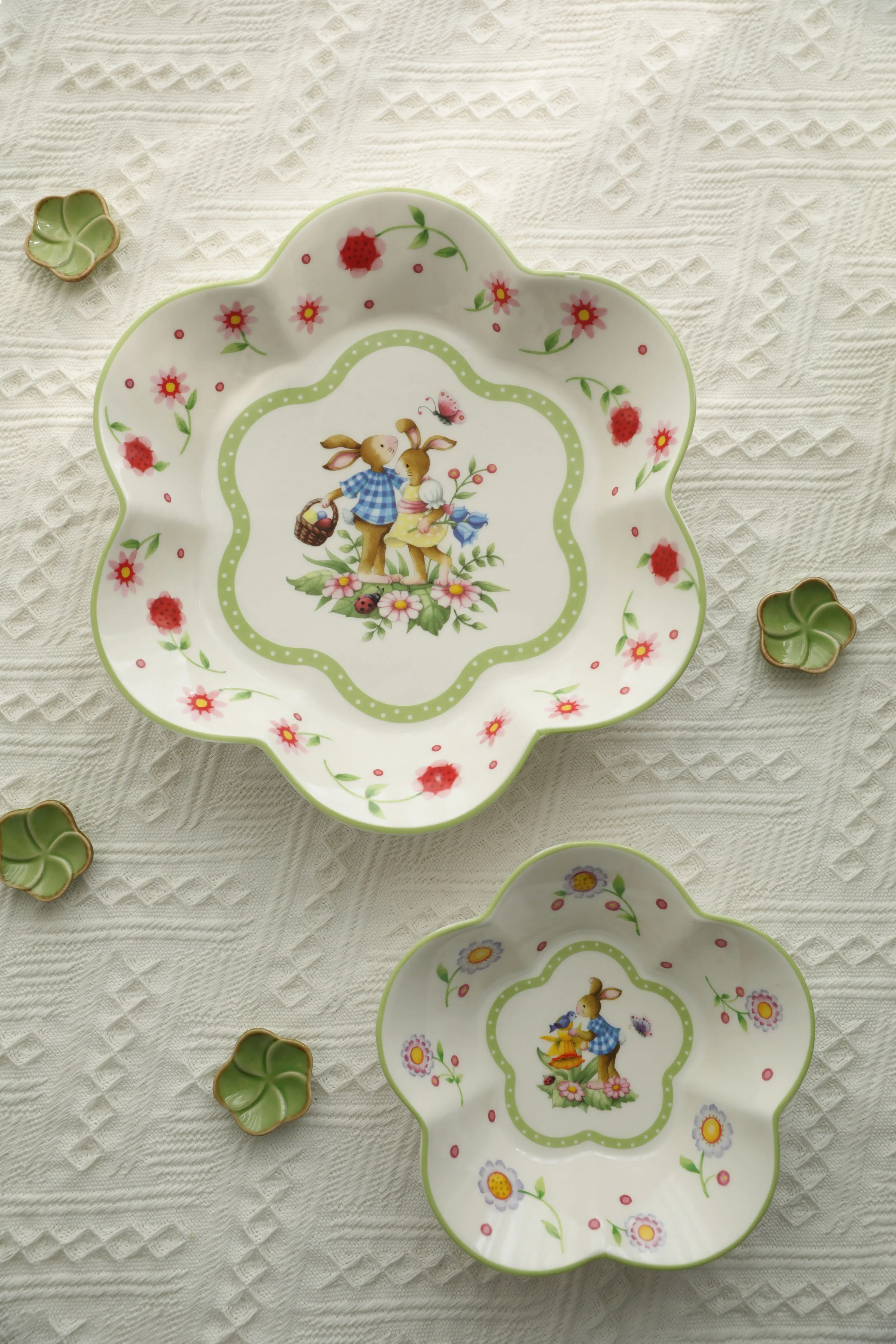 German Treasure Centennial Classic Limited Edition Rabbit Flower Plate