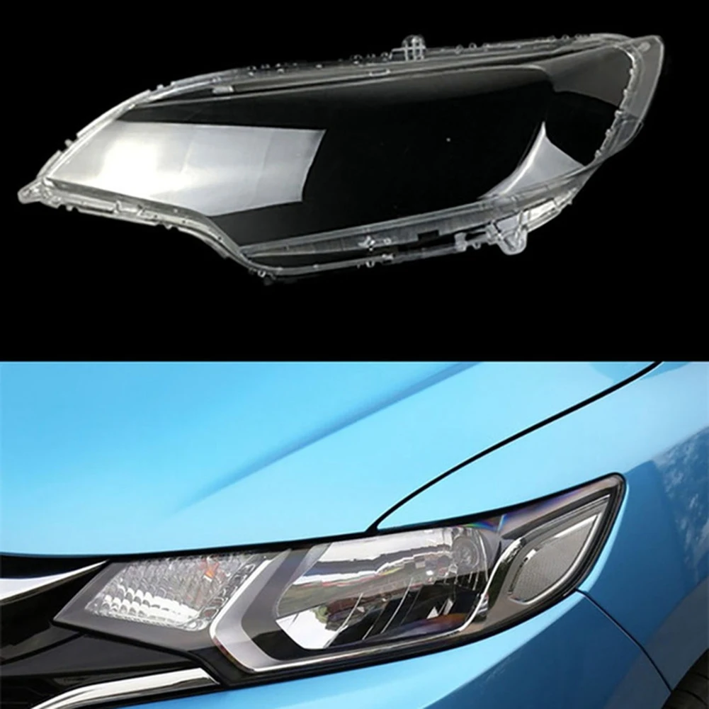 Car Front Headlight Lens Cover Headlight Lamp Replacement Shell for Honda Fit / Jazz 2014 2015 2016 2017 2018 Left