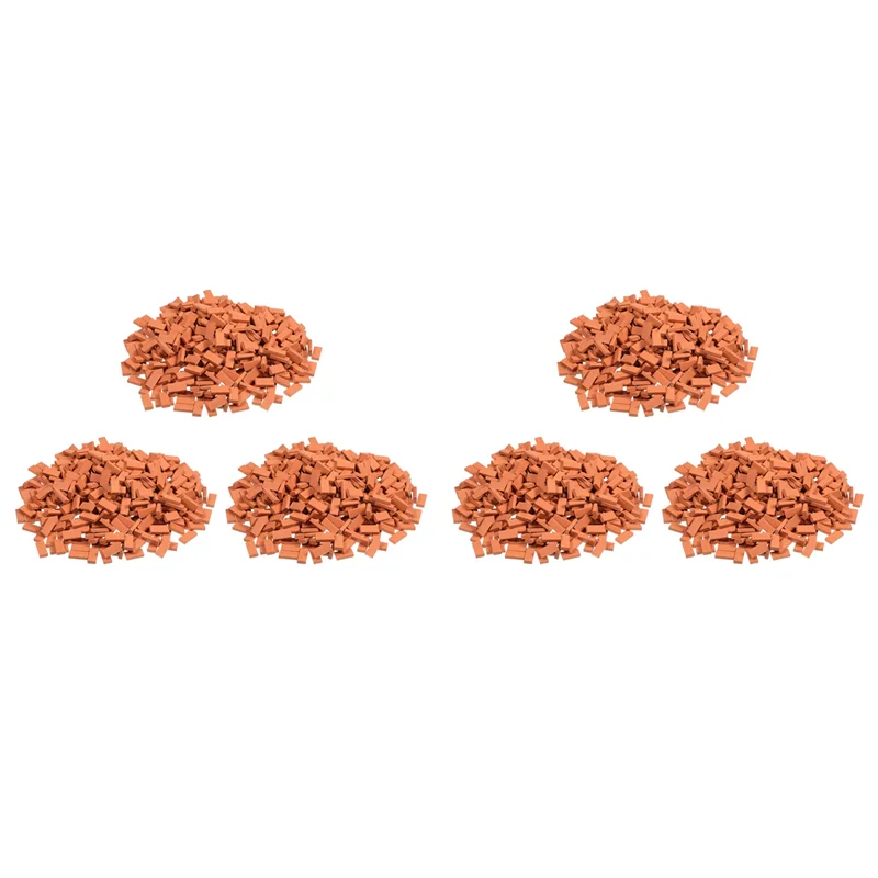 WOWFU-1200 Sztuk Mini Cegiełek do Dekoracji Krajobrazu, Miniaturowe Cegiełki, Ściana z Cegiełek, Małe Cegiełki do Domku dla Lalek, Elementy Ogrodowe, Skala 1/35