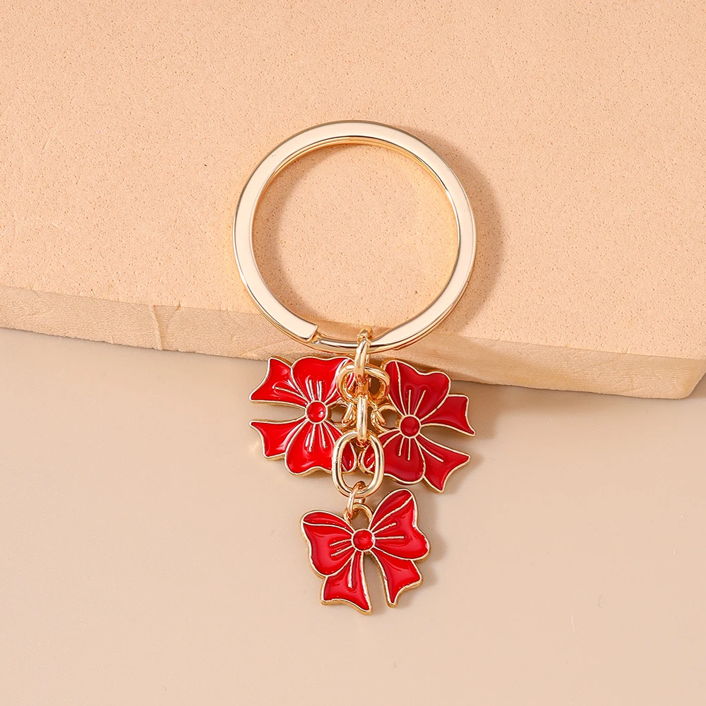 Aihua Metall Bunter Schleifen-Schlüsselanhänger Romantische Sommer-Party Mädchen Handtaschen-Anhänger Schlüsselring Modeschmuck Geschenke – Detail 3