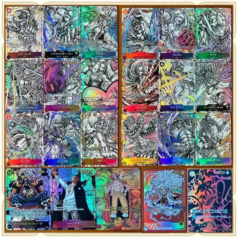 9 pièce/ensemble Anime déesse bricolage ACG Premium Flash garçon carte à collectionner cadeau d'anniversaire de noël jeu de société Roger Buggy Shanks enseigner