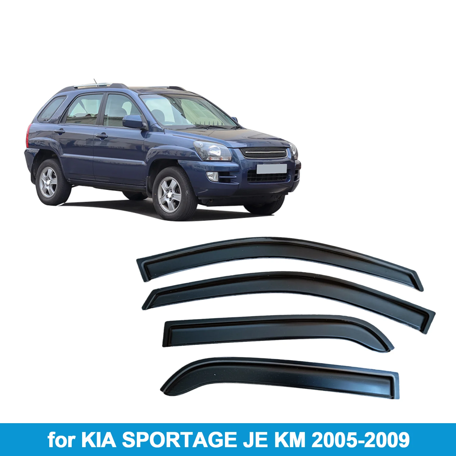 

Оконный козырек для KIA SPORTAGE JE KM 2005-2009, защита от дождя, боковой дефлектор, защита от атмосферных воздействий, лента для наружного крепления