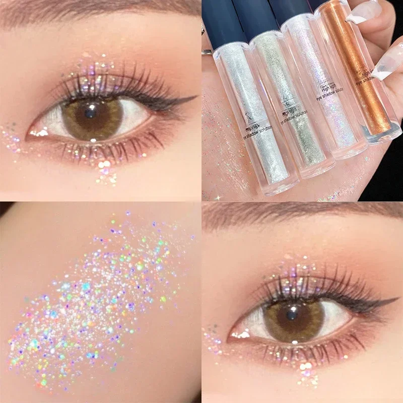 Delineador de ojos con purpurina líquida, sombra de ojos metálica brillante, bolígrafo de diamante brillante, resistente al agua, maquillaje para fiesta de belleza para mujer, venta al por mayor