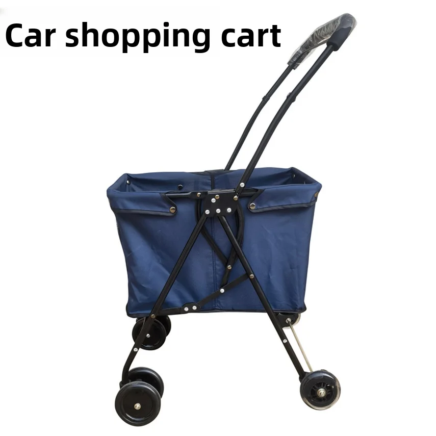 Portable Car-mounted Shopping Cart, Camping Trolley, Foldable, Load Capacity 25kg