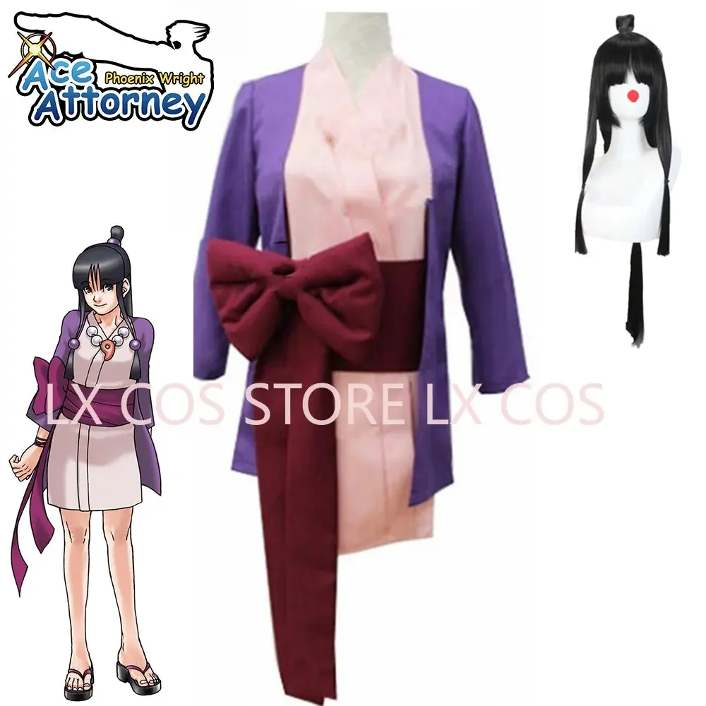Anime Ace avocat Phoenix Wright Gyakuten Saiban Maya Fey robe ensemble complet noël Cosplay Costume vêtements
