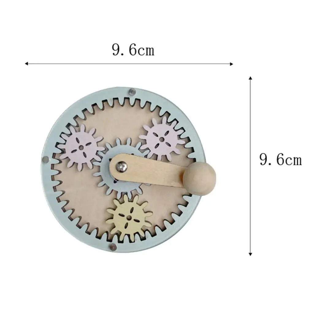 Montessori Busy Board Hand Crank Gear, Brinquedo Sensorial Sem Pintura, Artesanato De Madeira