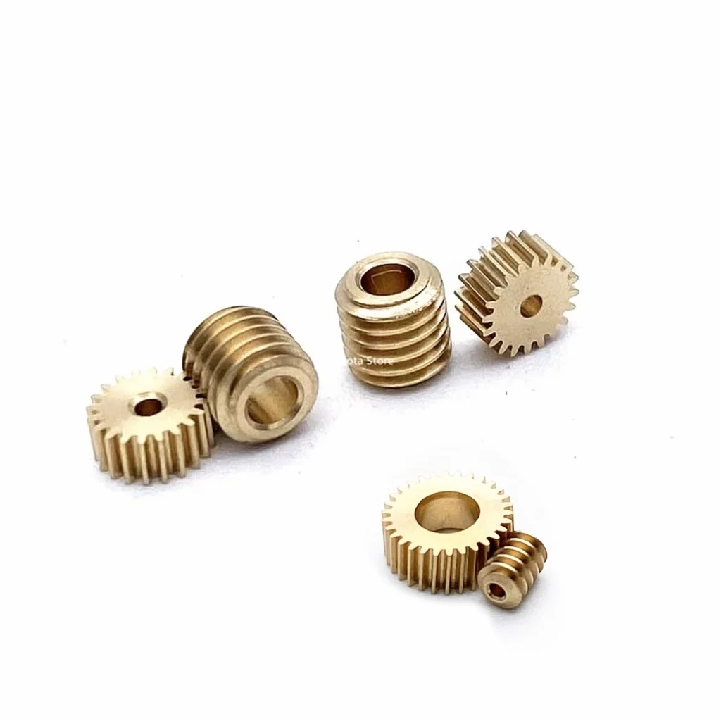 Precision Mini Turbine Worm Gear 0.2M 20/30 Teeth 0.8/1/2/3mm DIY Car Model Deceleration 90-Degree Right Angle Transmission Gea