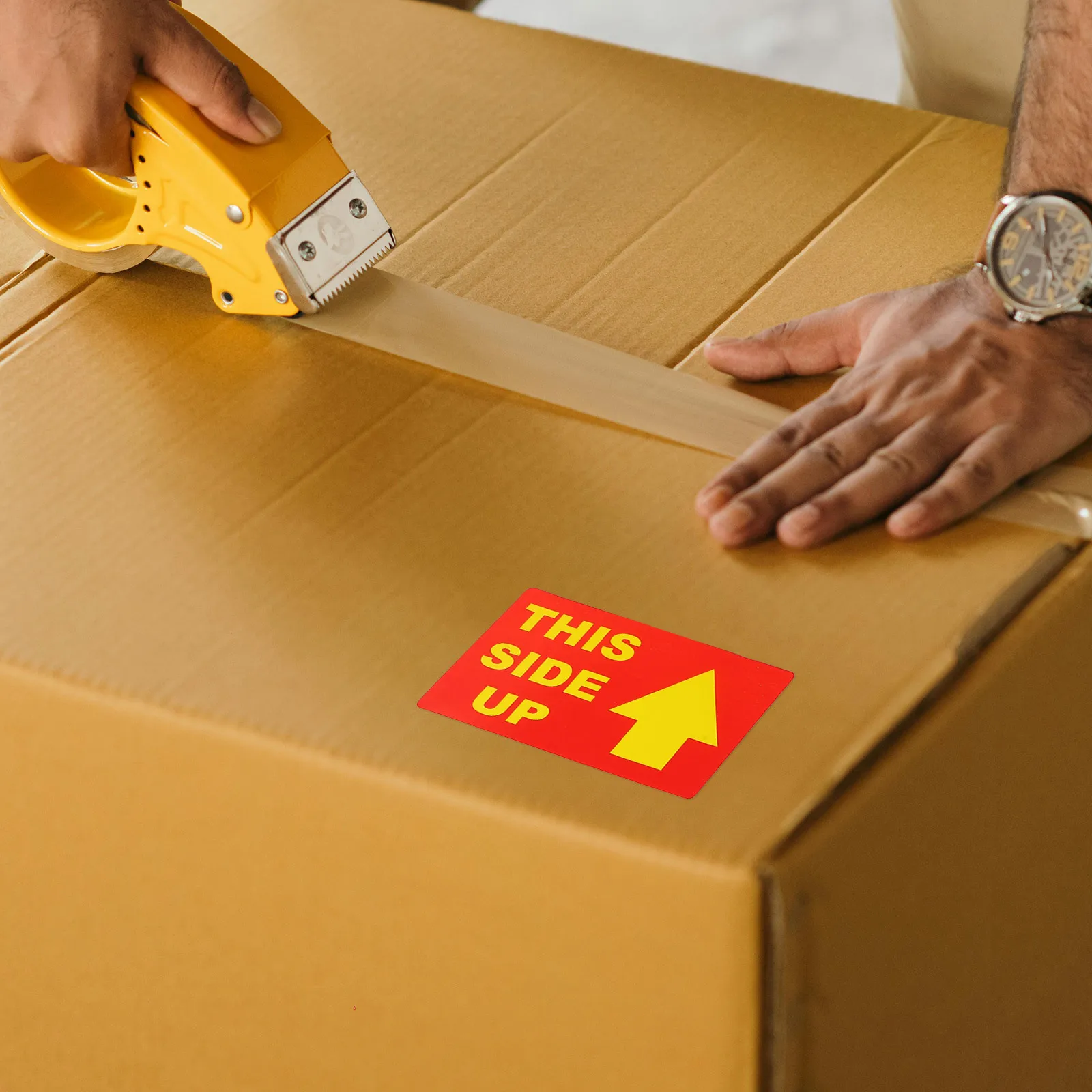 

1 Roll Of Shipping Warning Stickers Caution Labels For Packing Moving Boxes Durable Adhesive Decals Transport