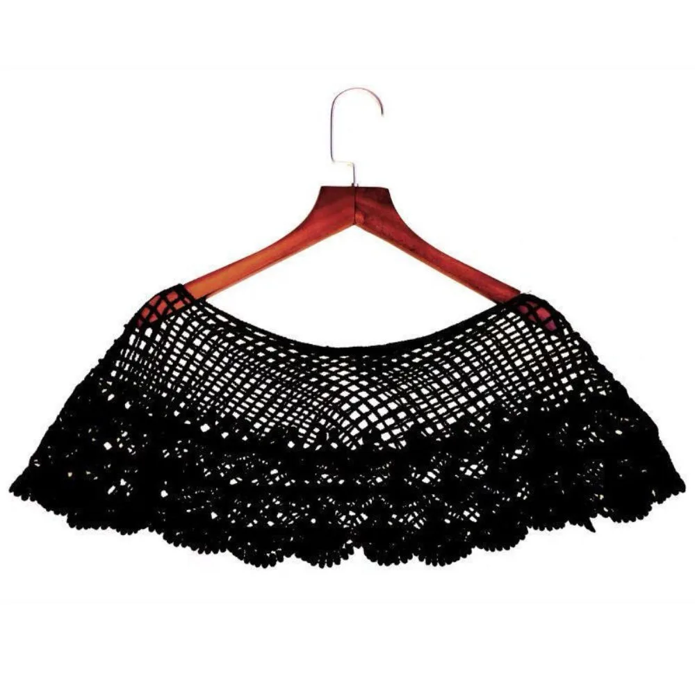 Bridal Shawl Hollow Out Lace Shawl Poncho Retro French Style Evening Dress Shawl Thin Exquisite Lace Cover Up Tops Beach