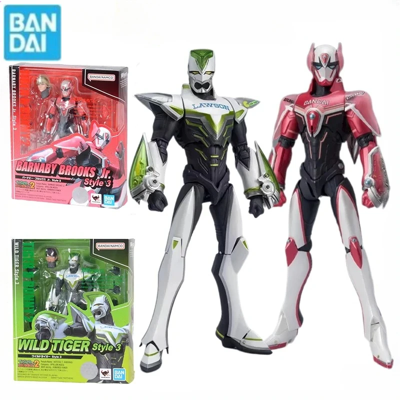 In Stock Bandai Original Genuine S.H.Figuarts TIGER & BUNNY BARNABY BROOKS Jr. WILD TIGER Style 3 Anime Action Figure Model Toys