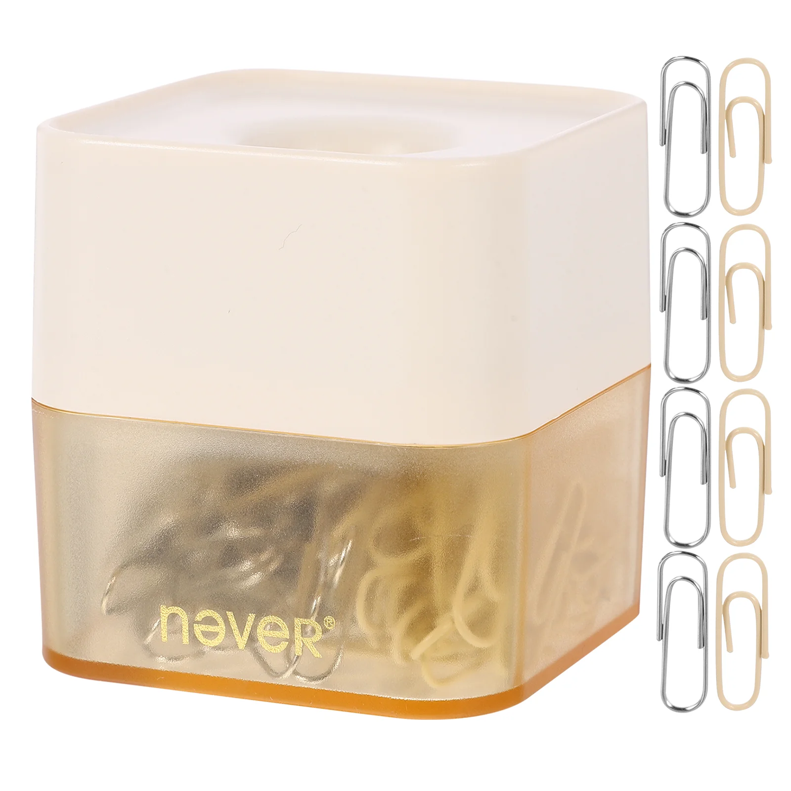 

130 Pcs Magnetic Paper Clips Unique Overmolding Alloy Small Office Document Clips Cream Yellow Creative Shapes Sturdy for Memo