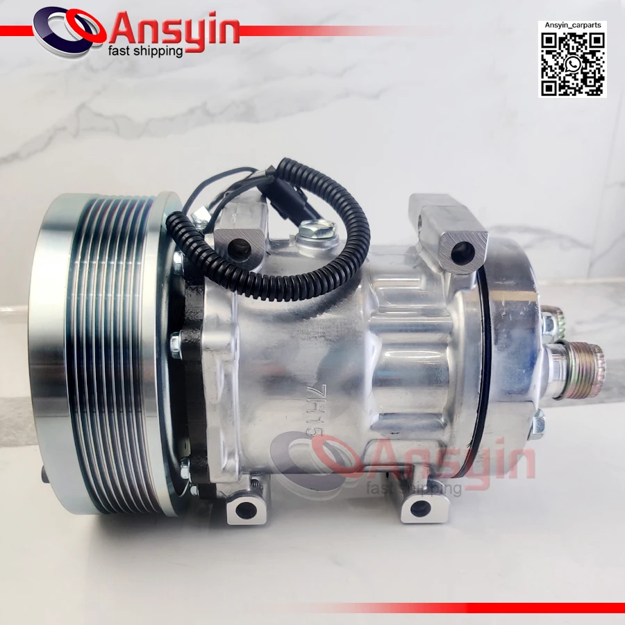 Sanden SD7H15 4768 4499 8010 car ac air conditioner compressor for New Holland Tractor 317008A2 317008A3 86993463 86992688 58792