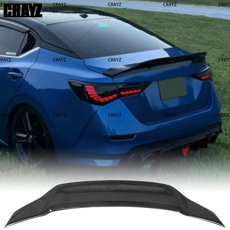 For Nissan Sentra Sylphy 2020 2021 R Style ABS Plastic Material Unpainted Rear Wing Trunk Boot Cover Car GT Styling