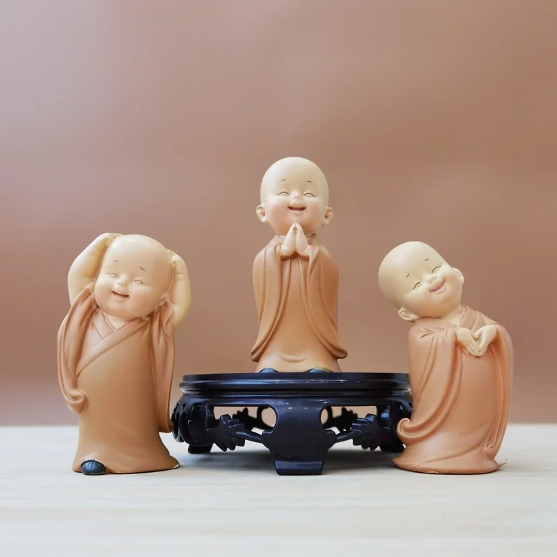 

Little Monk Figurine Mini Monk Statue Creative Home Decoration Resin Crafts Desktop Living Room Soft Decoration Holiday Gifts Fi