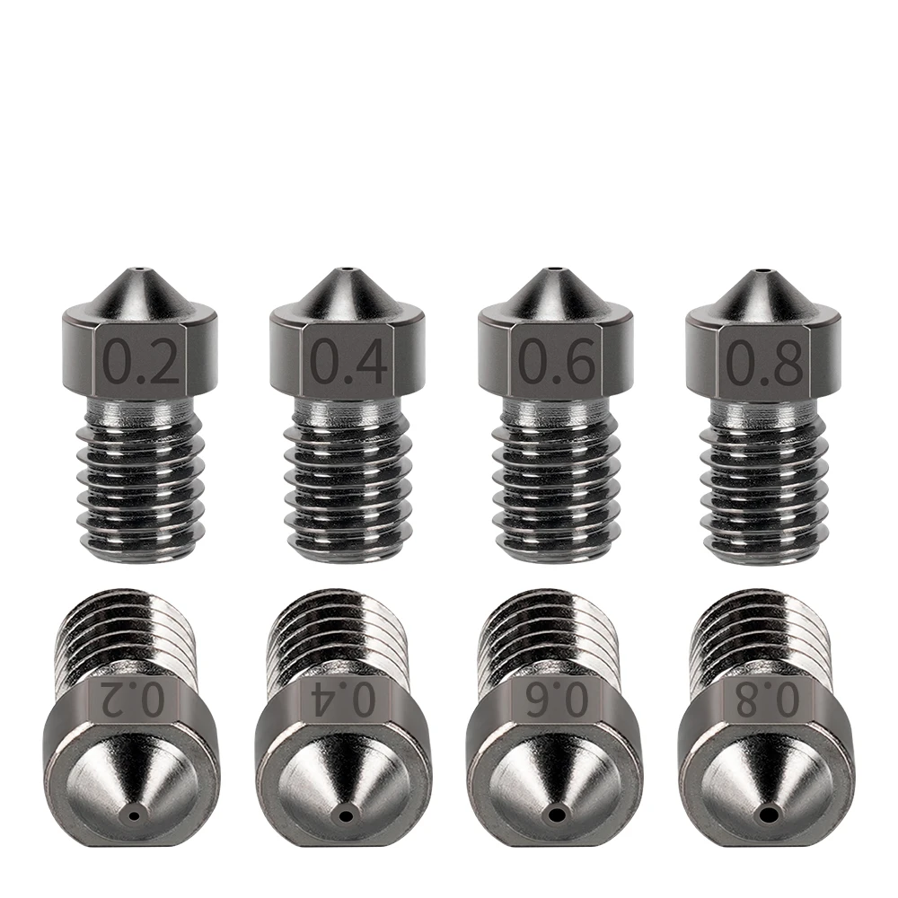 E3D V6 Nozzle Hardened Steel 0.2/0.4/0.6/0.8/1.0mm Nozzle For Ender 3 Hotend Titan Extruder Prusa I3 MK3 3D Printer Part
