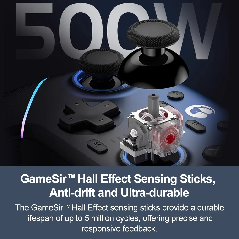 وحدة تحكم ألعاب Gamesir Super Nova سماعة لاسلكية تعمل بالبلوتوث مع عصي استشعار تأثير القاعة لجهاز Nintendo Switch 1 & 2 PC IOS #5