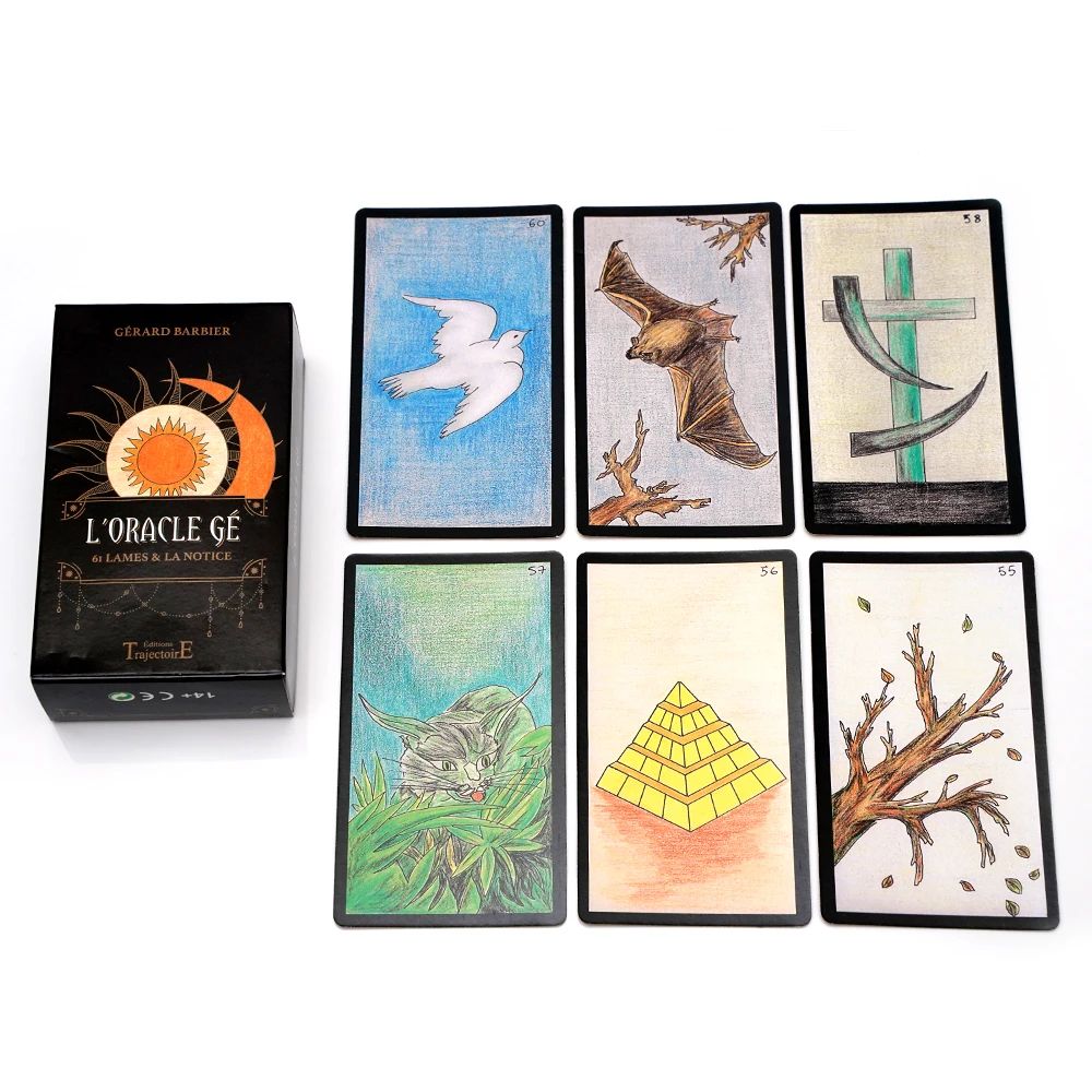 L'Oracle Gé - 61 لامز ولا إشعار Cartes de tarot Franceises Oracle divin Ce juego divinatoire au graphisme simple et éloquent c