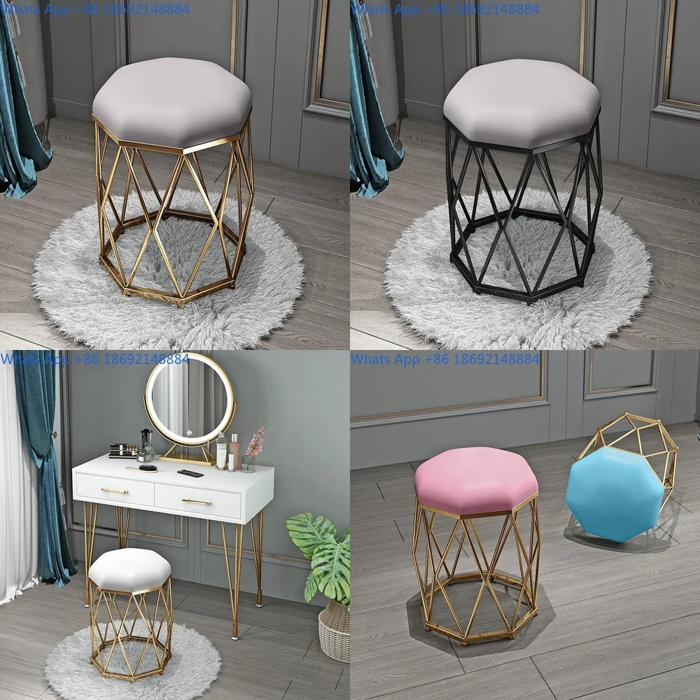 

Modern Minimalist Dressing Table Stool Makeup Bench Luxury Nordic Style Nail Art Chair for Bedroom