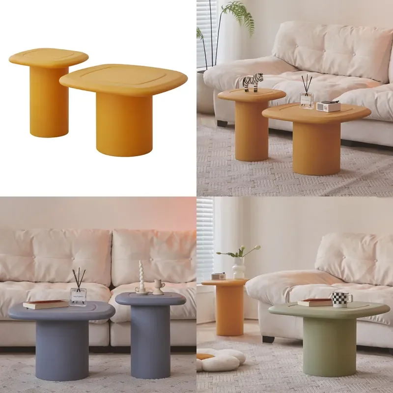 Compact Plastic Square Side Table for Small Spaces Outdoor Patio Kindergarten Baby Learning Desk Simple Modern Coffee Table