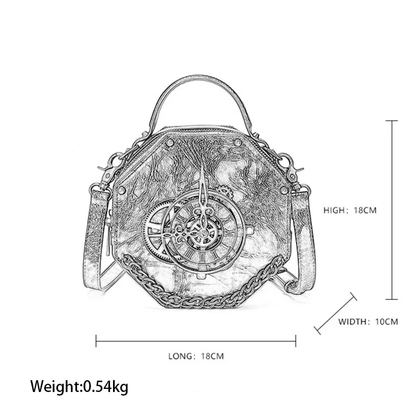 XMESSUN Women New Trendy Vintage Clock Bag,Europe and America Fashion Female Handbag PU Leather Casual Shoulder Crossbody Bag