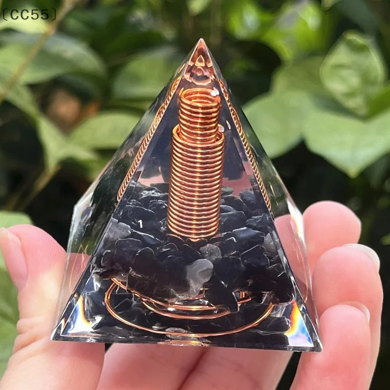 ómCC55 Parque Energie Pyramide Orgonit Reiki Natürlicher Amethyst Peridot Reiki Chakra Meditationswerkzeug Raumdekoration Kristall Geschenke