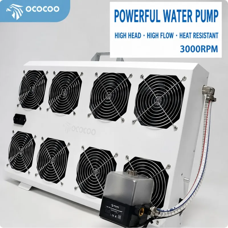 OCOCOO 4500W High Dissipation External All-In-One Liquid Water Cooling Kit for Mining Portable Easy Install