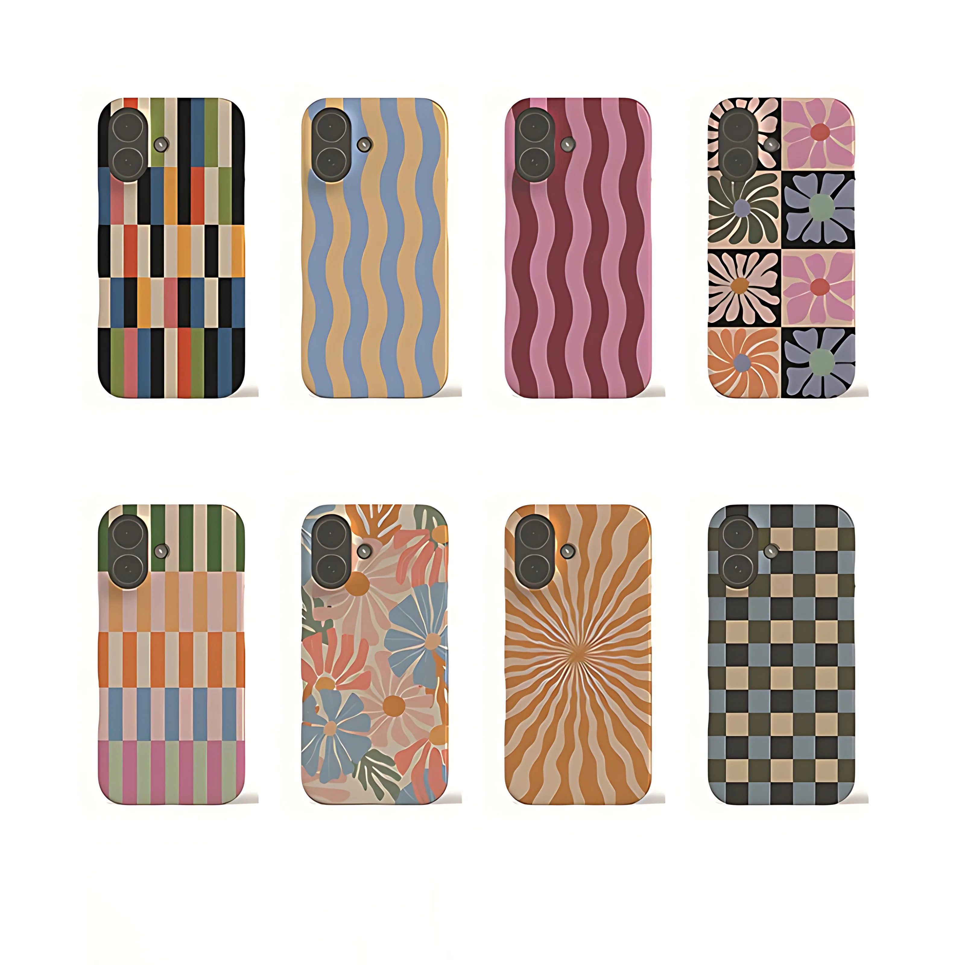 Colorful Stripes Phone Case for Samsung Galaxy S20 S22 S23 S24 S25 S26 FE Plus Ultra Edge 4G 5G Luxury Double-layer Back Cover