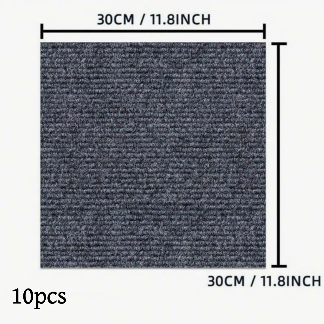 10pc 30cm Self-adhesive Square Carpet Mats, Self-adhesive Floor Mats,  Anti Slip Floor Stickers, Suitable for Home Decoration