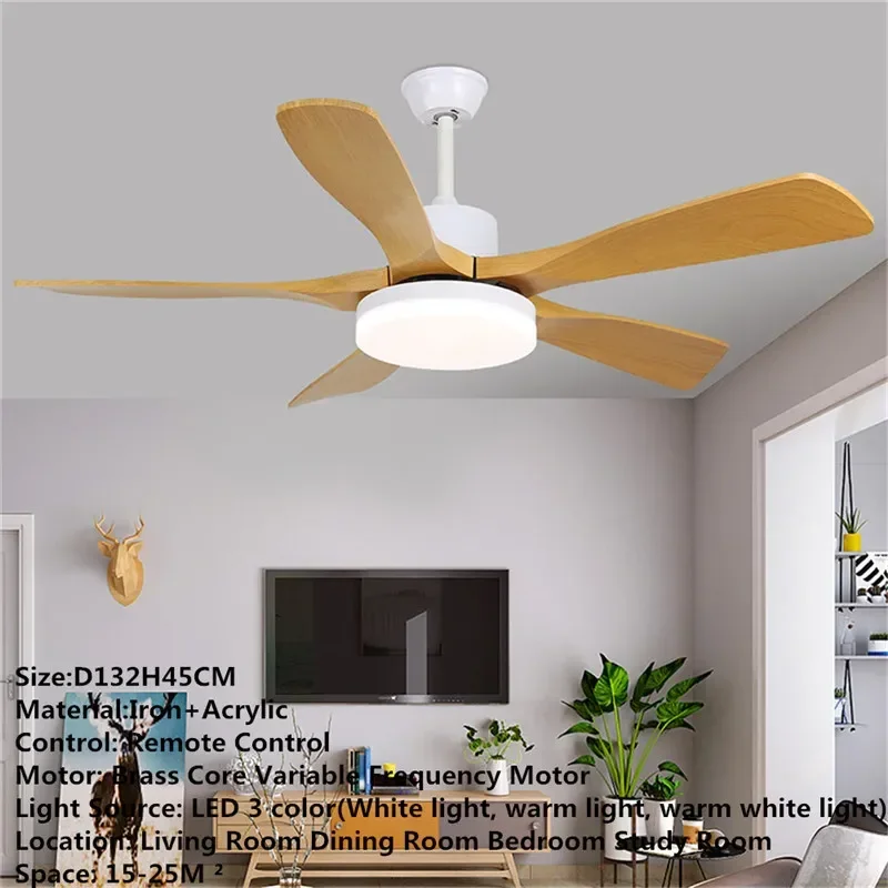 CEDRIC Modern Fan Light Luxury Living Room Restaurant Bedroom Study LED Ceiling Fan Light Remote Electric Fan Light