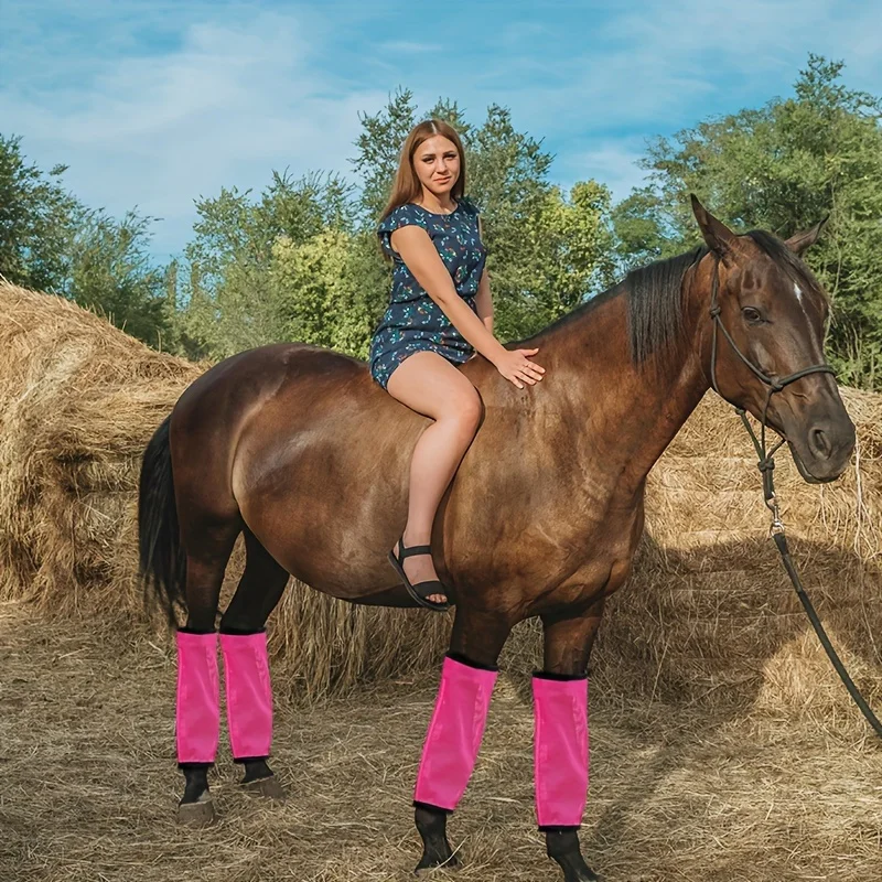 

Регулируемые сапоги Baisher для ног лошади, упаковка из 4 шт., защита для ног лошади из дышащей сетки и спандекса, защита от насекомых, обертывания для ног лошади для Prote