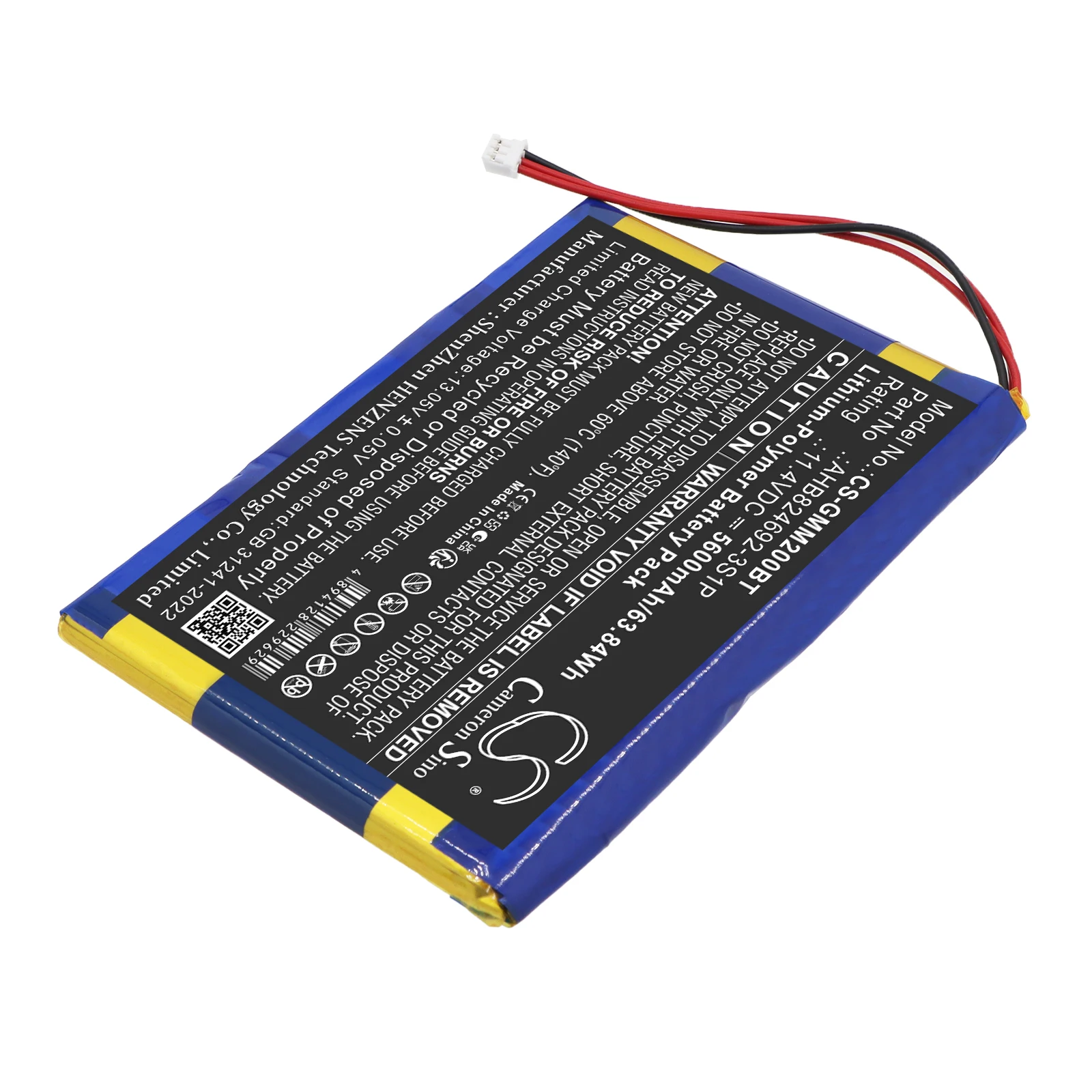 Replacement 11.4V 5600mAh Battery AHB824692-3S1P for Golden Media Multibox 1 Multibox 2