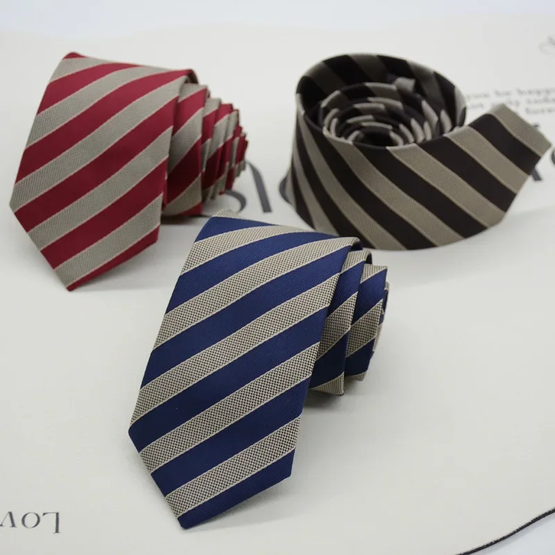 

Tie men's formal attire Korean version business gentleman retro 8CM hand printed striped student professional casual college sty