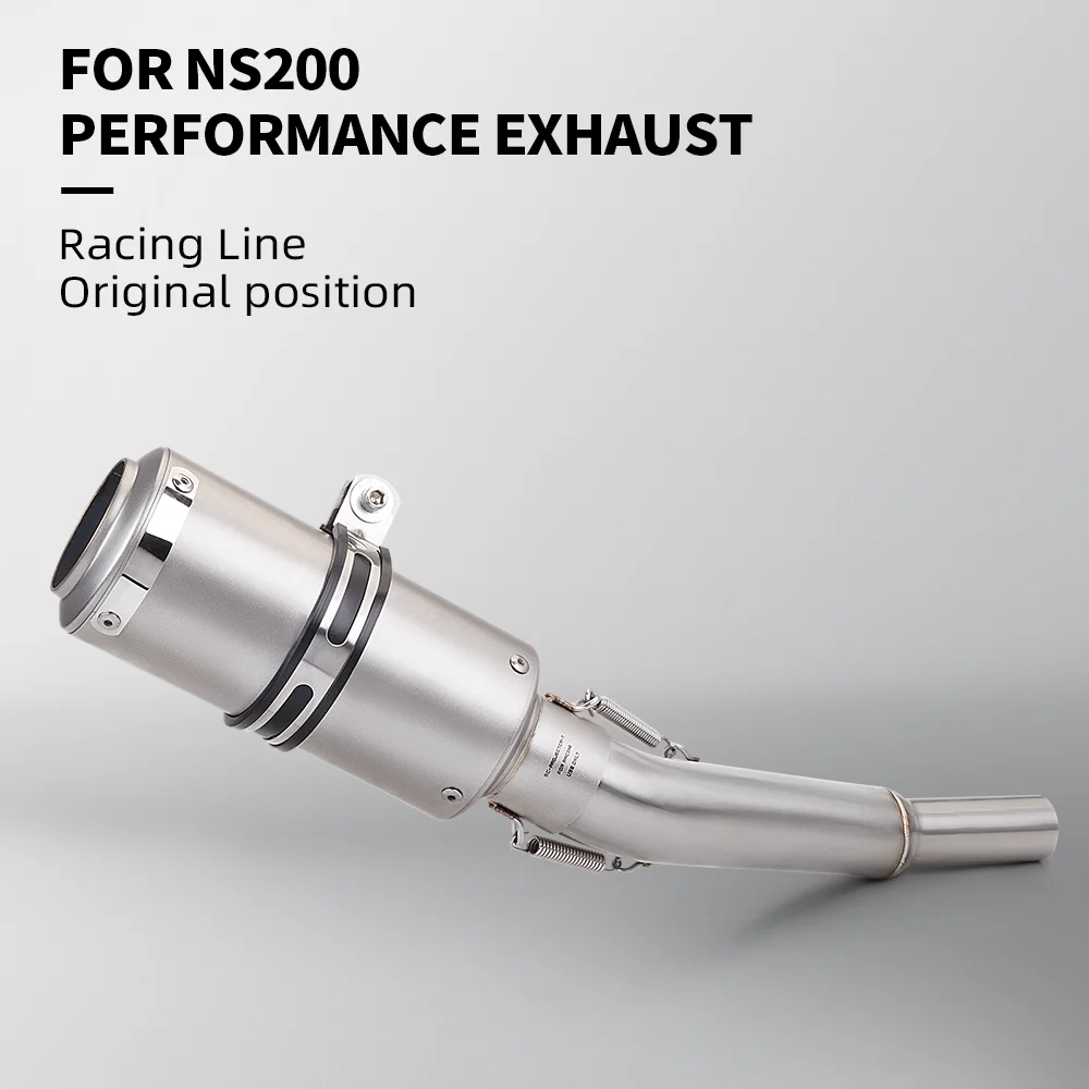 

NS200 For BajajPulsarNS200 Bajaj NS 200 51mm Escape Moto Motorcycle Exhaust Mid Middle Link Pipe Racing Stainless Steel Elbow