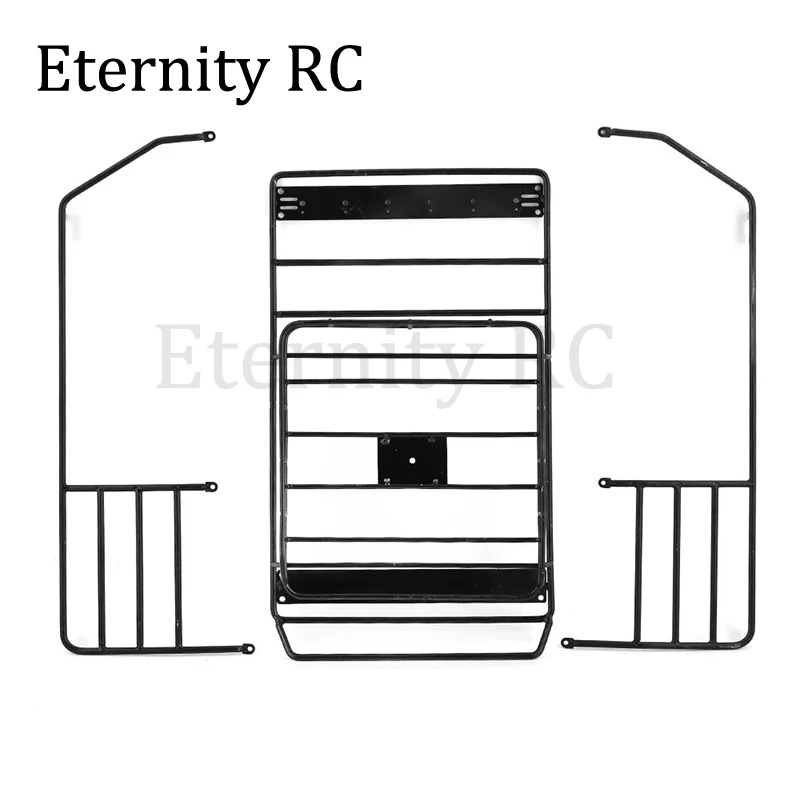 Portaequipajes de Metal, portaequipajes de techo, bandeja de equipaje para 1/10 RC Crawler Car Axial SCX10 II III 313mm Jeep Wrangler Body Shell