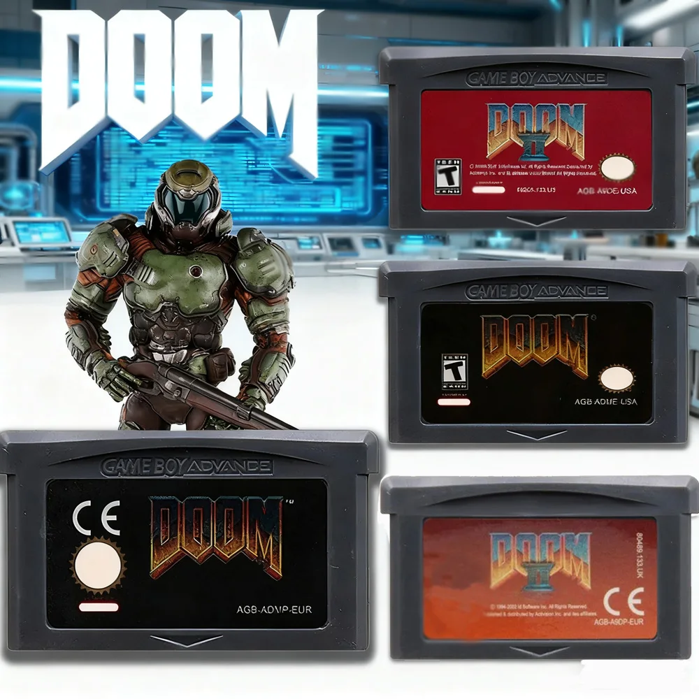DOOM Series 32 Bit GBA Game Cartridge DOOM 1 DOOM 2 Retro Video Game Card for GBA SP NDS NDSL Console