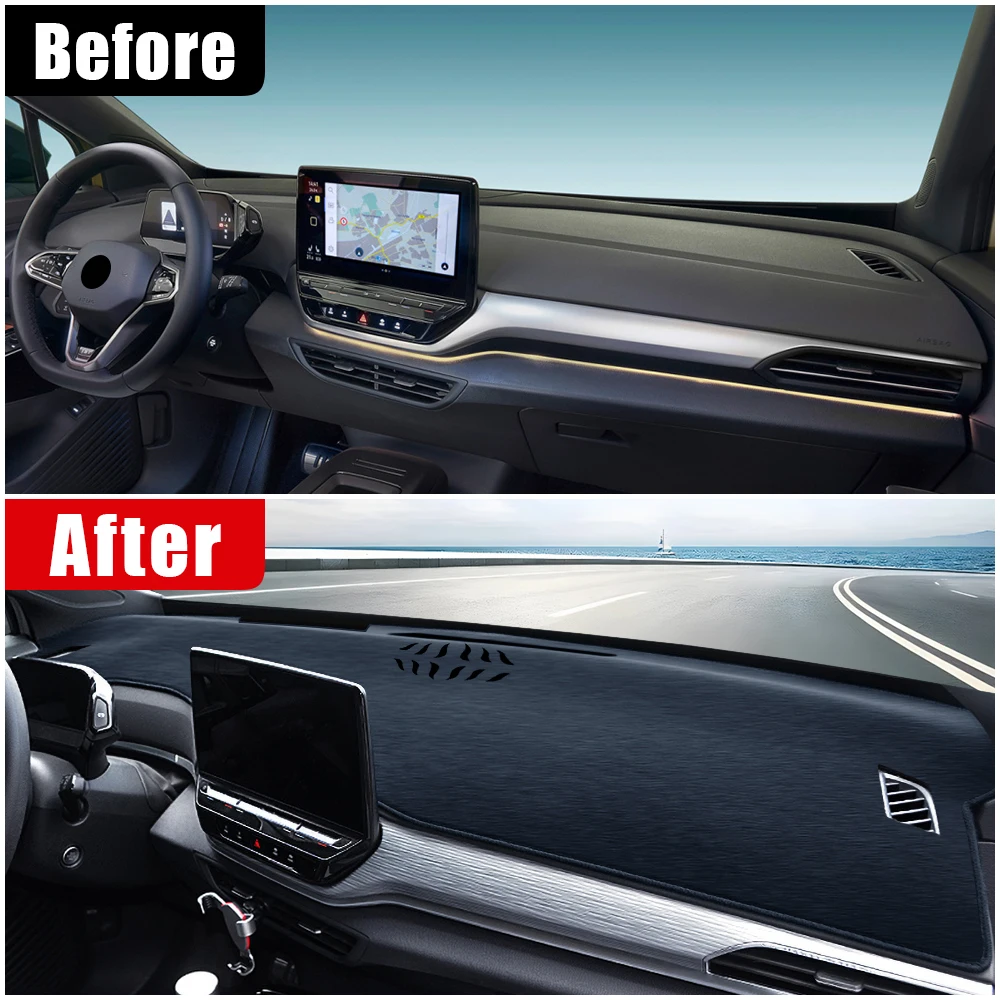 ل Volkswagen VW ID.4 ID4 2020-2022 2023 2024 2025 لوحة سيارة الشمس الظل غطاء حصيرة أداة مكتب منصات عدم الانزلاق الملحقات #2