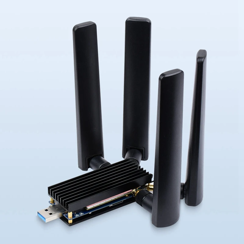 5G DONGLE Module Replacement Spare Parts 4 Antennas USB3.1 Port Aluminum Alloy Heatsink M.2 Key B Interface