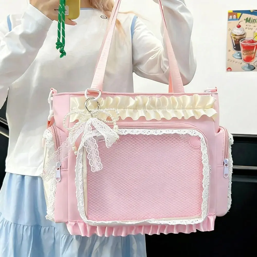 Neue Y2K Japanische Ita-Tasche Transparente Große Umhängetasche Lolita Schultertasche für Damen – Detail 11
