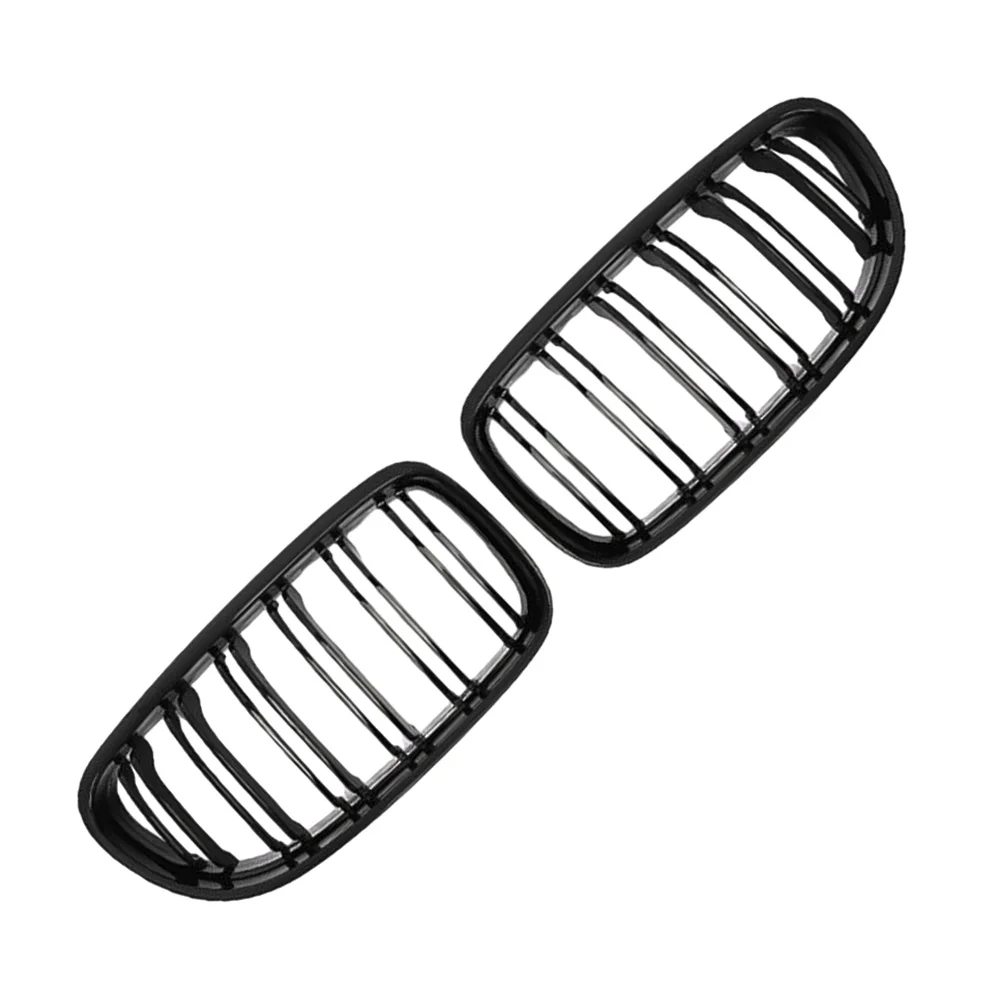 Car Front Bumper Kidney Grille Racing Grills Hood Mesh Grilles Gloss Black Dual Slats For BMW 3 Series E90 E91 2009 2010 2011