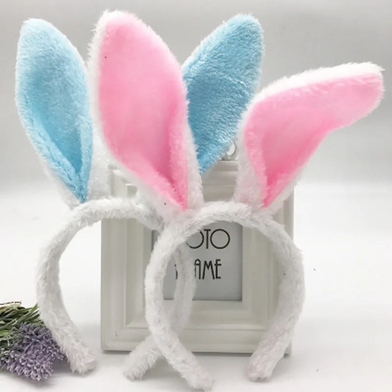 Cartoon Anime Hair Band Fluffy Plush Bunny Ears Headbands Girl Lolita Cosplay Head bands Chriatmas Party Hair Accessories Decor
