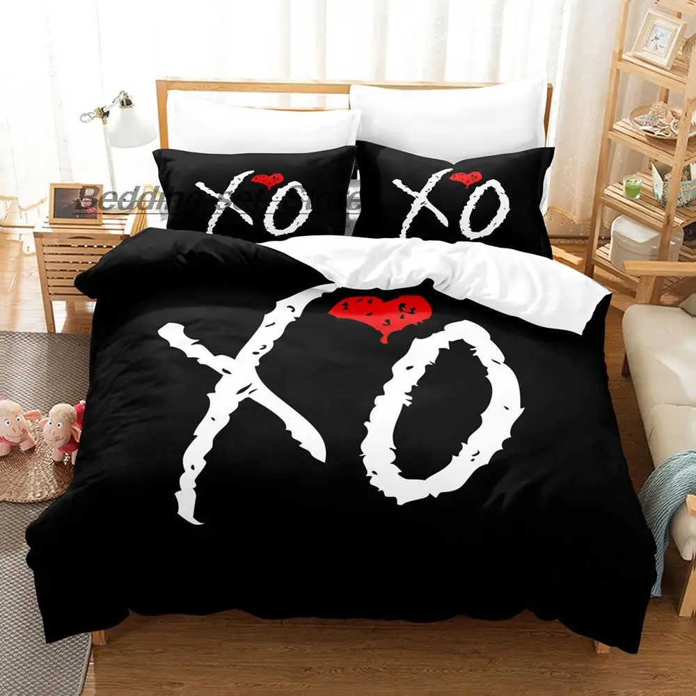 New XO The Weeknd Bedding Set Single Twin Full Queen King Size Bed Set Aldult Kid Bedroom Duvetcover Sets 3D Print Bed Sheet Set