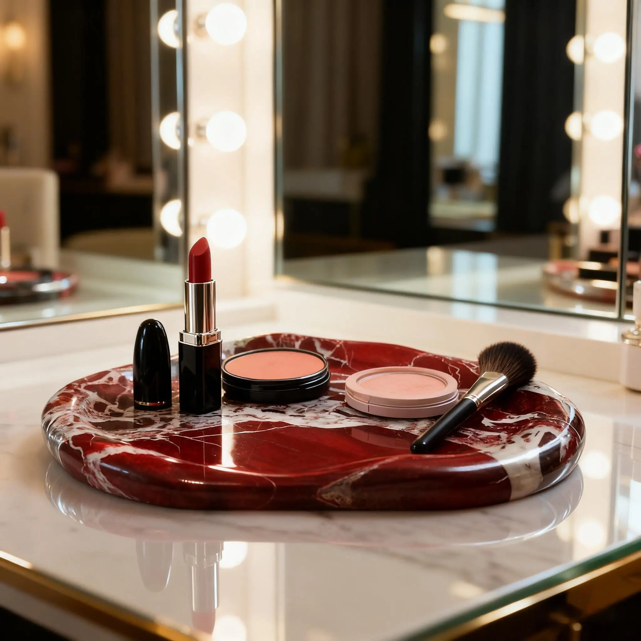 

Необычный поднос из натурального фиолетового мрамора, органайзер для хранения каменных скульптур для ювелирных изделий, ежедневный предмет, для домашнего декора, туалетный столик